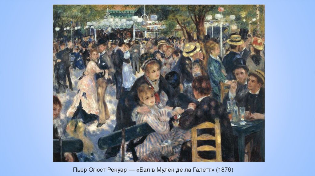 Пьер Огюст Ренуар — «Бал в Мулен де ла Галетт» (1876)