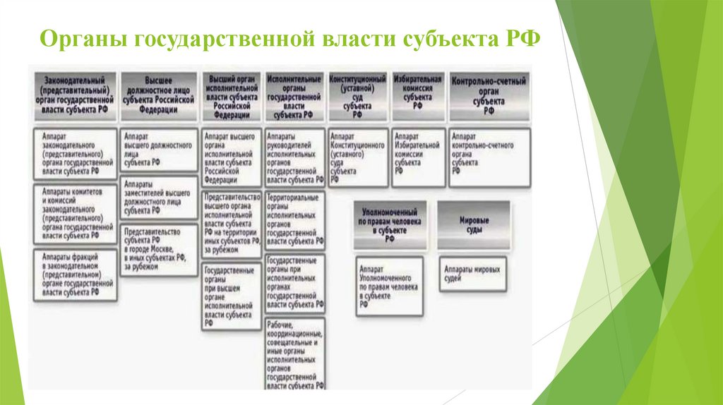 Органы государственной власти субъекта РФ