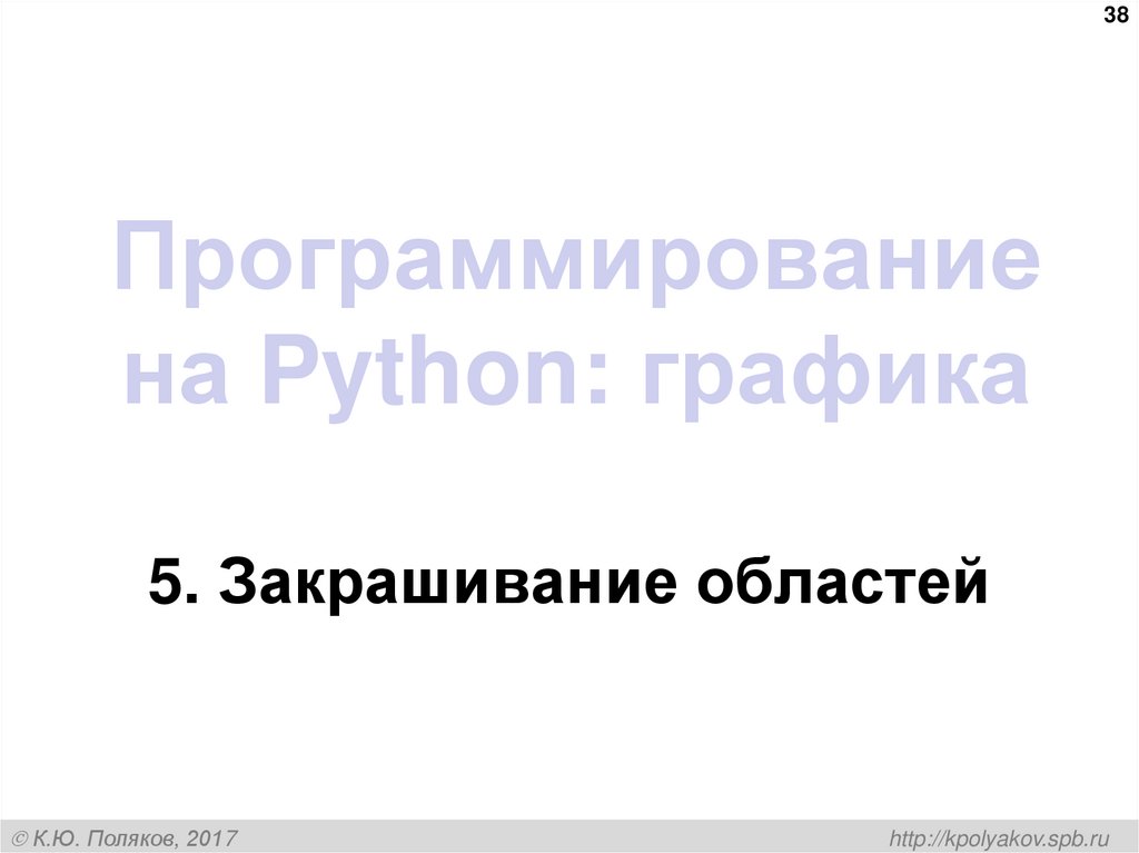 Программирование на Python: графика
