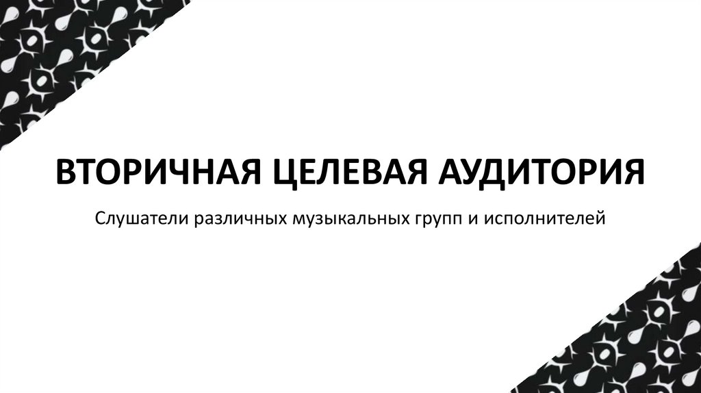 ВТОРИЧНАЯ ЦЕЛЕВАЯ АУДИТОРИЯ