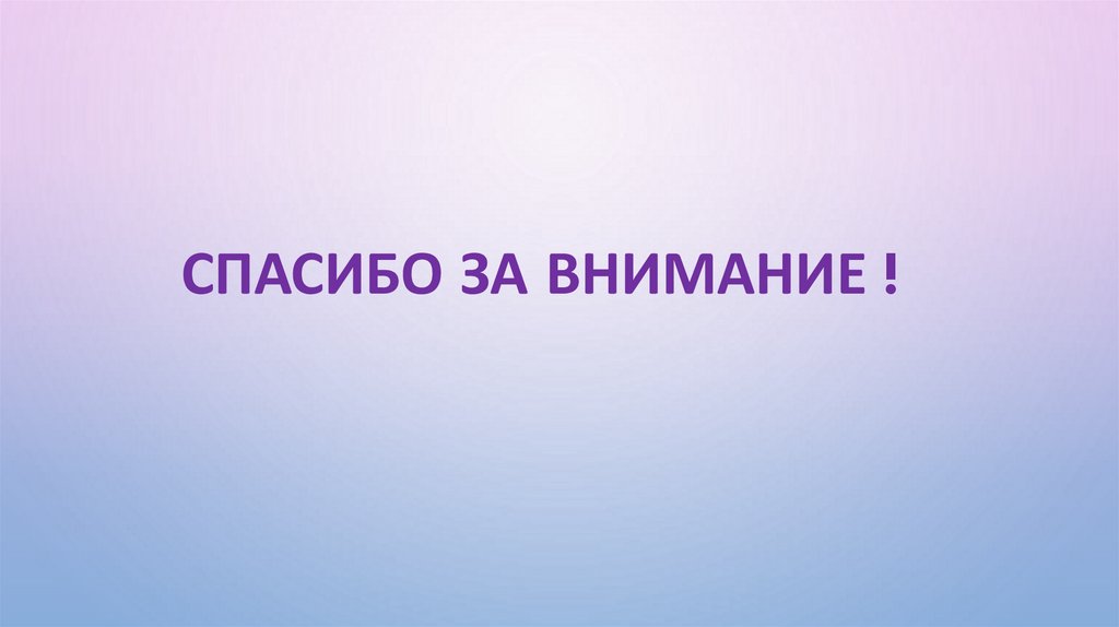 Спасибо за внимание !