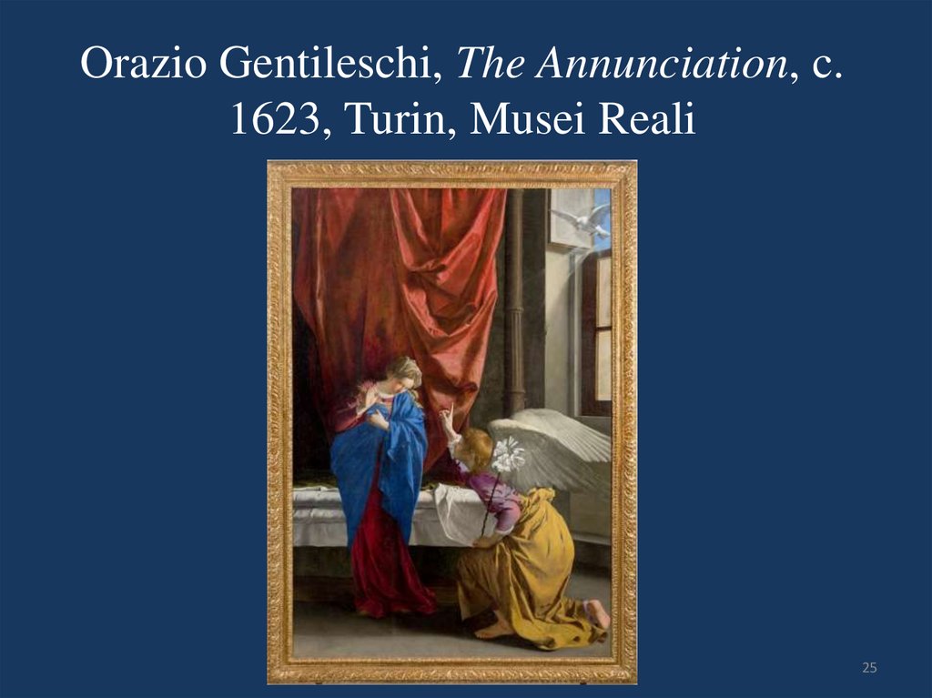 Orazio Gentileschi, The Annunciation, c. 1623, Turin, Musei Reali