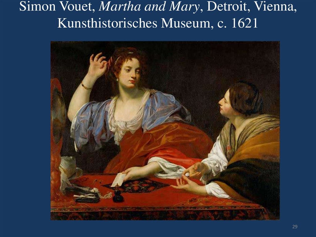 Simon Vouet, Martha and Mary, Detroit, Vienna, Kunsthistorisches Museum, c. 1621