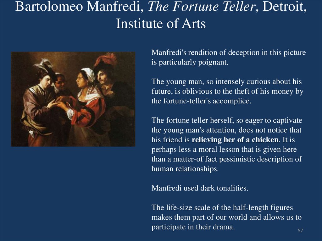 Bartolomeo Manfredi, The Fortune Teller, Detroit, Institute of Arts