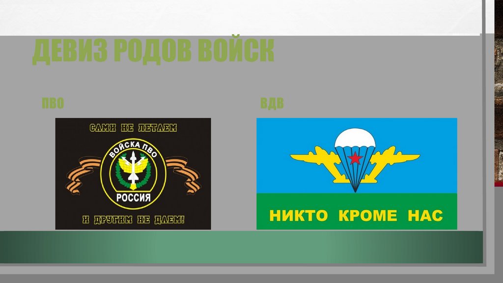 Девиз родов войск