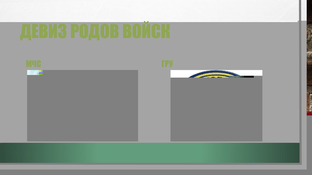 Девиз родов войск