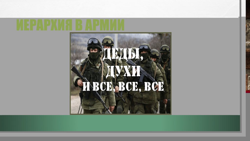 Иерархия в армии