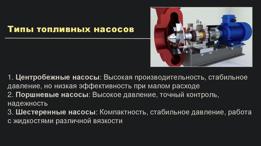 Типы топливных насосов