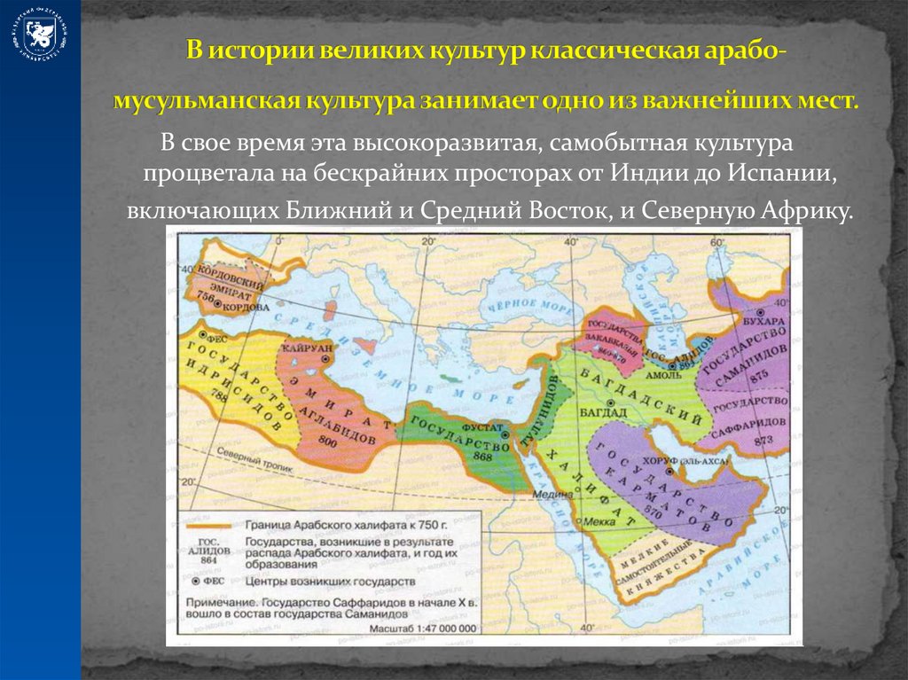 В истории великих культур классическая арабо-мусульманская культура занимает одно из важнейших мест.