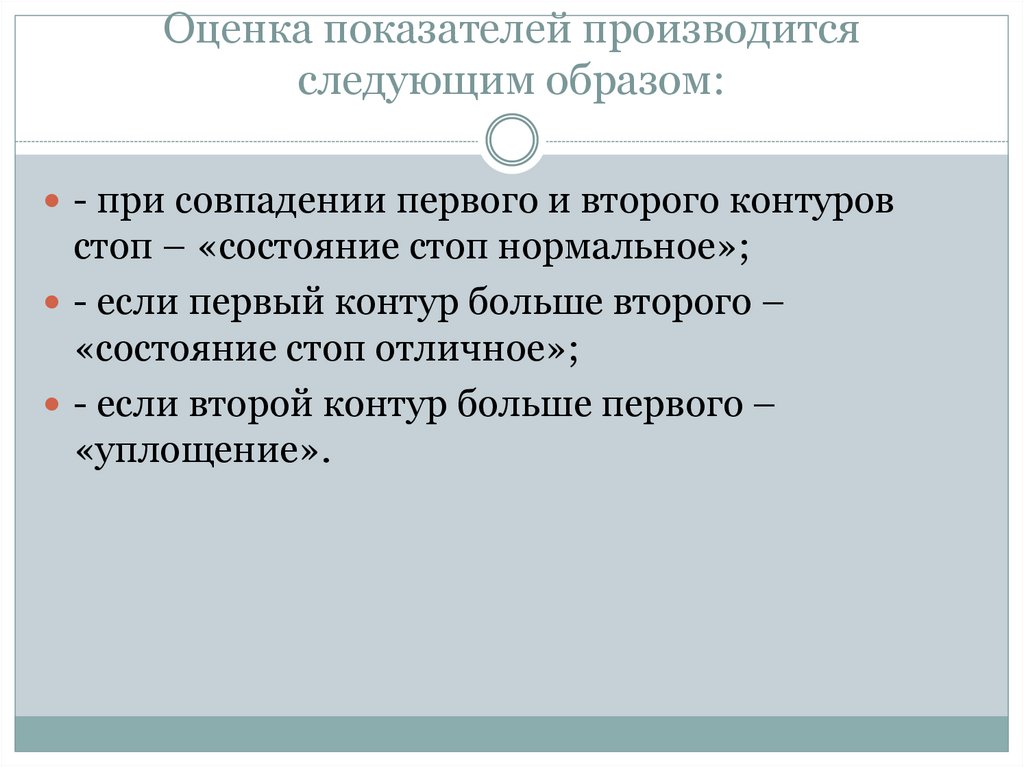 Оценка показателей производится следующим образом: