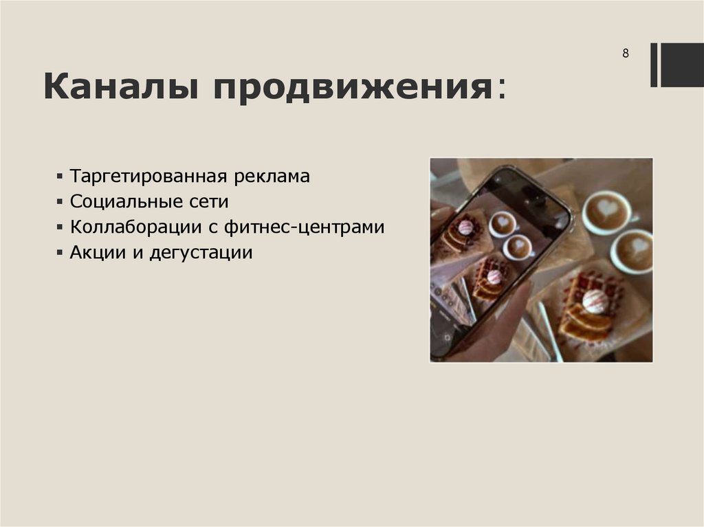 Каналы продвижения: