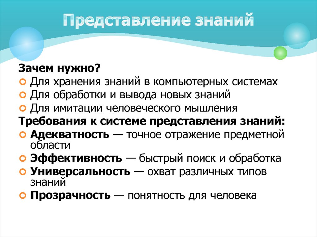 Представление знаний