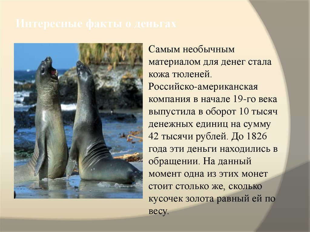 Интересные факты о деньгах