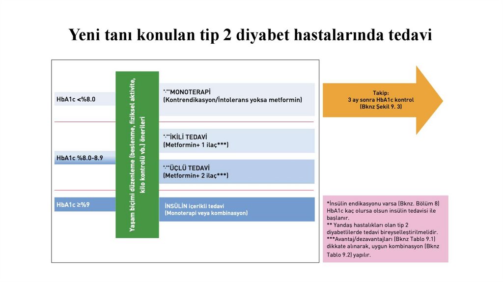 Yeni tanı konulan tip 2 diyabet hastalarında tedavi