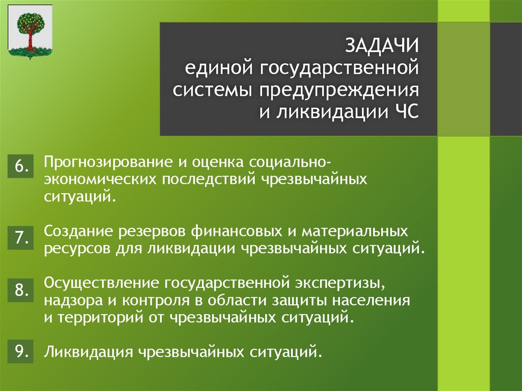 Прогнозирование и оценка социально-экономических последствий чрезвычайных ситуаций. Создание резервов финансовых и материальных