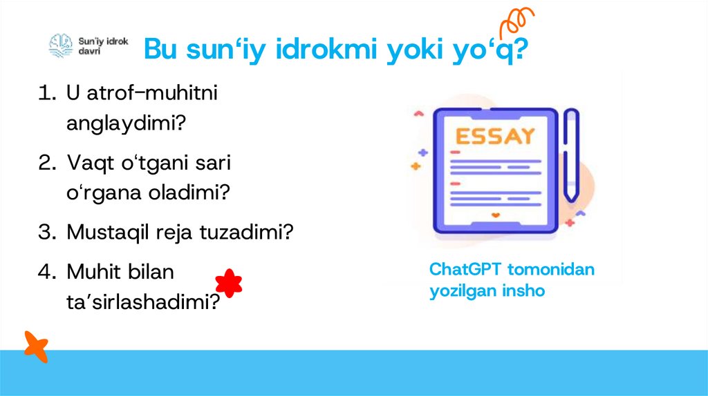 Bu sunʻiy idrokmi yoki yoʻq?