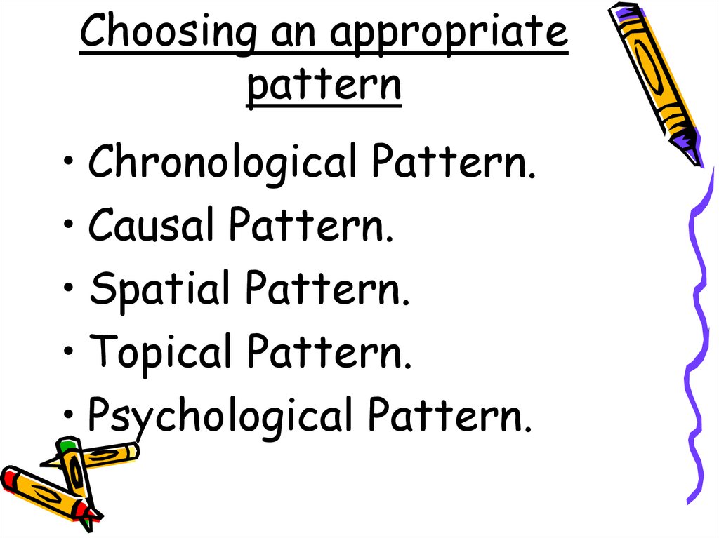 Choosing an appropriate pattern