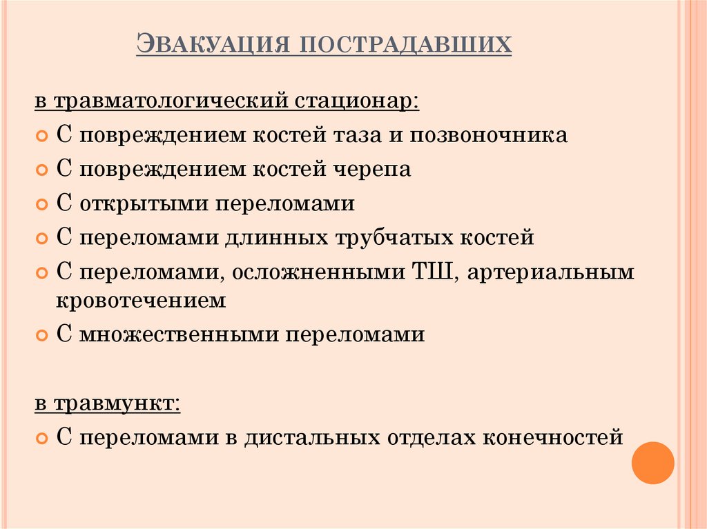 Эвакуация пострадавших