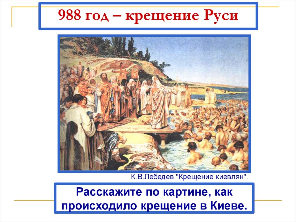 988 год – крещение Руси