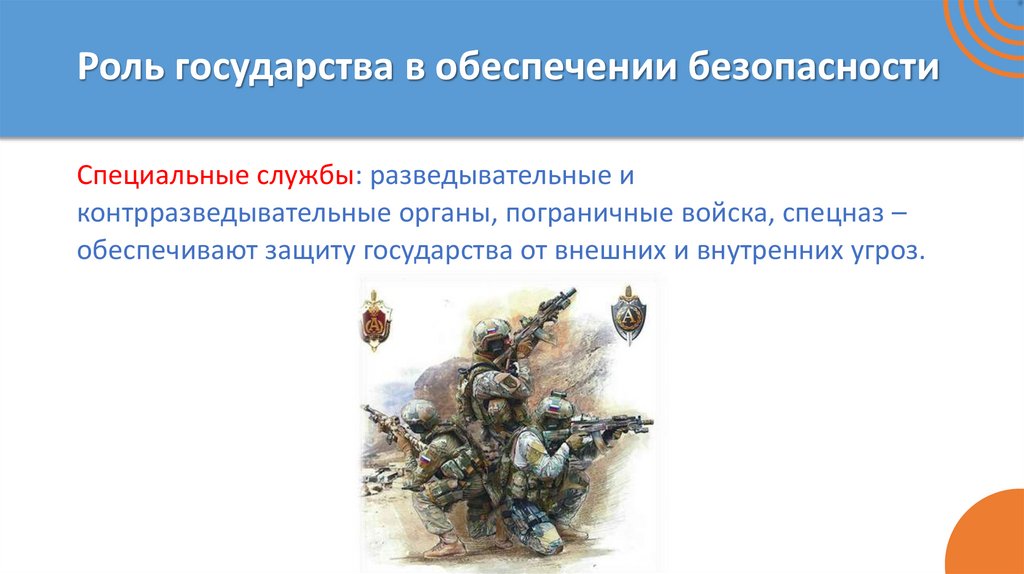 Роль государства в обеспечении безопасности