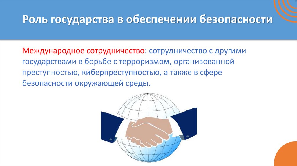 Роль государства в обеспечении безопасности