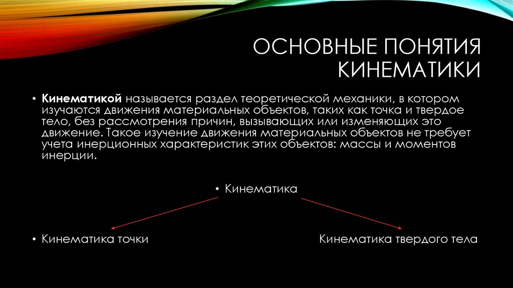 Основные понятия кинематики