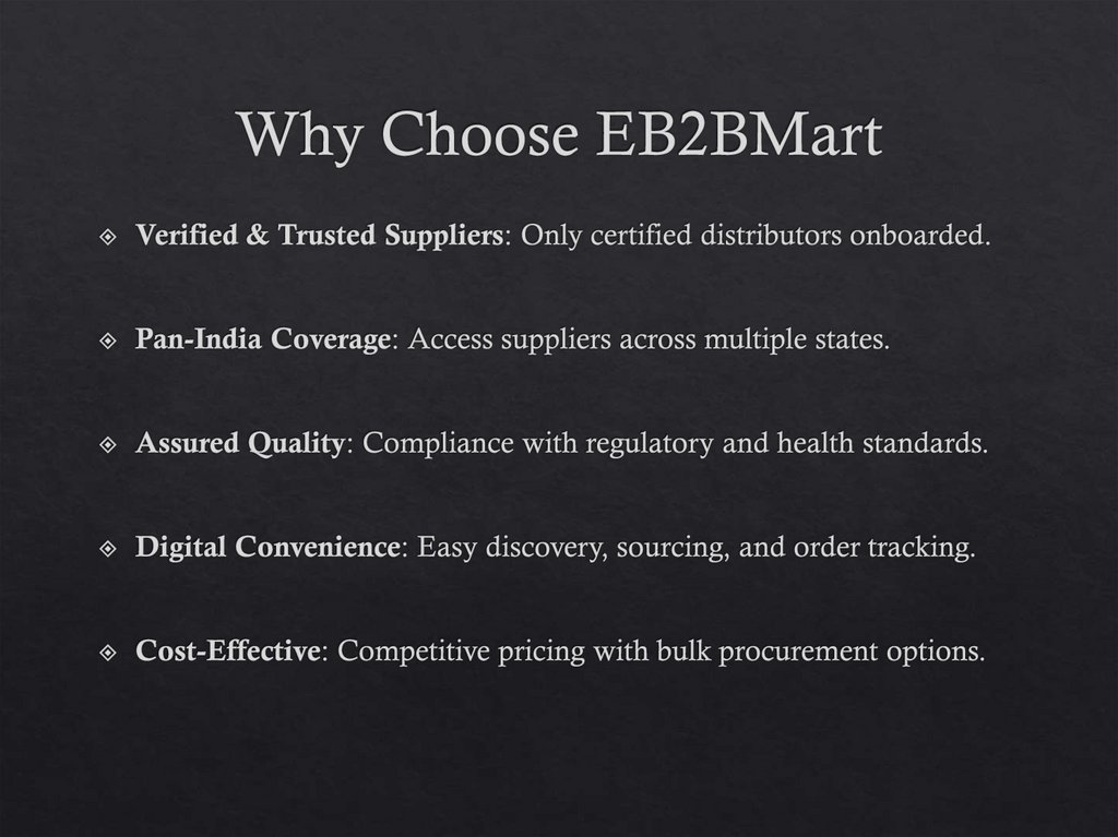 Why Choose EB2BMart