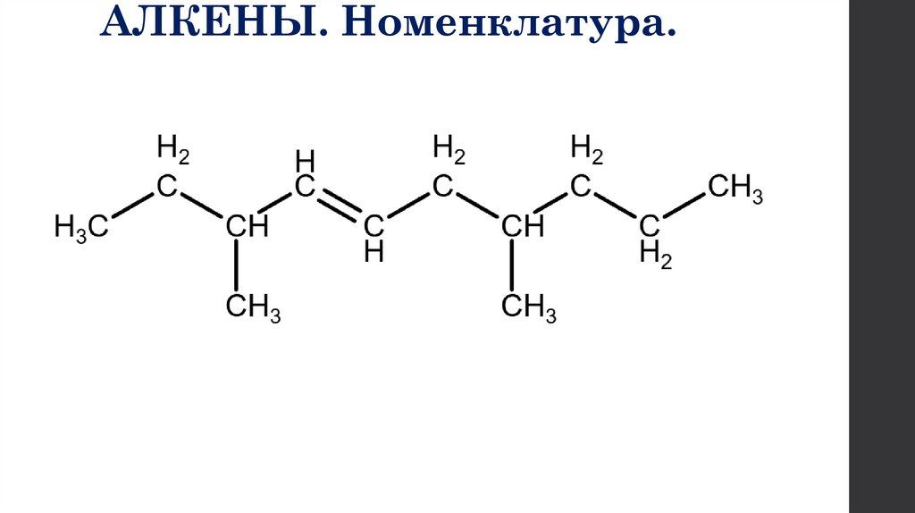 АЛКЕНЫ. Номенклатура.