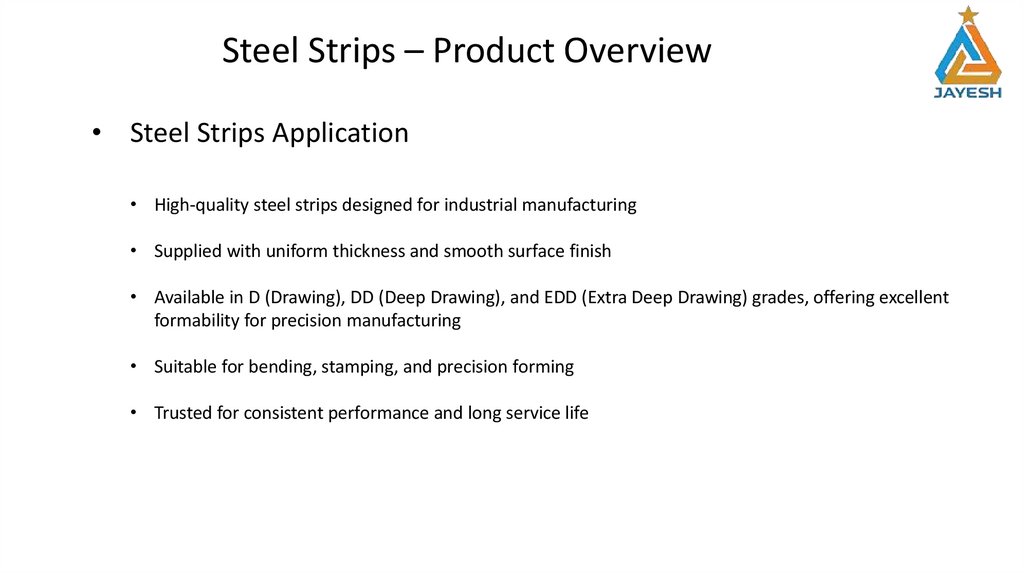 Steel Strips – Product Overview