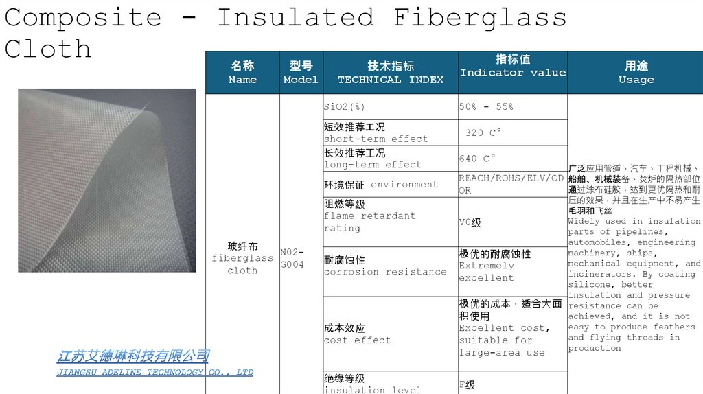 复合类-隔热玻纤布 Composite - Insulated Fiberglass Cloth