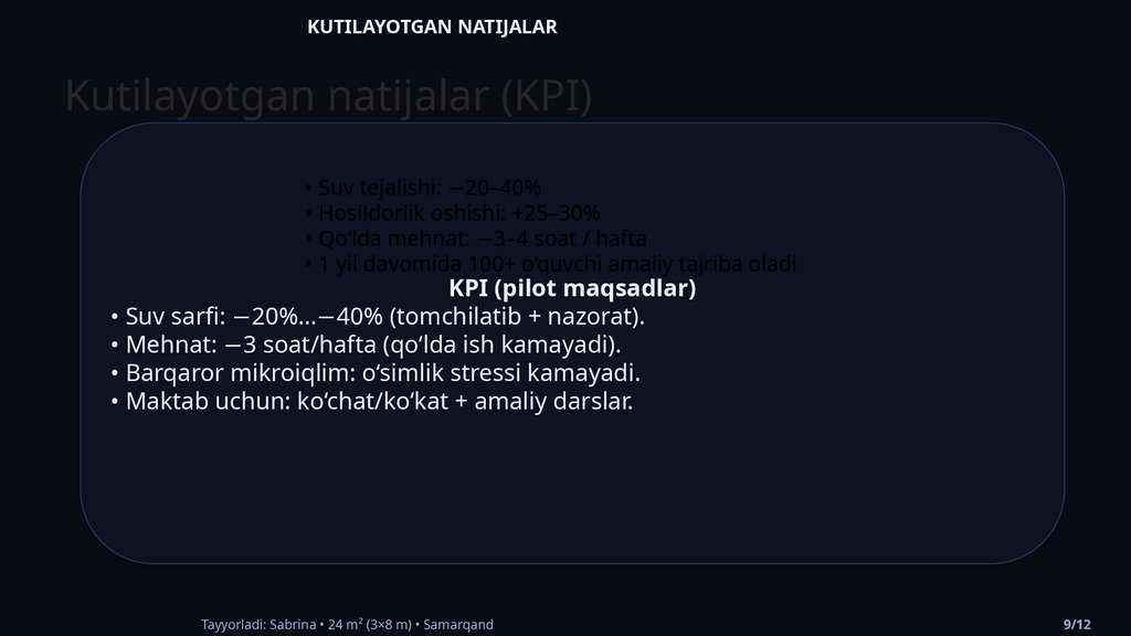 KUTILAYOTGAN NATIJALAR