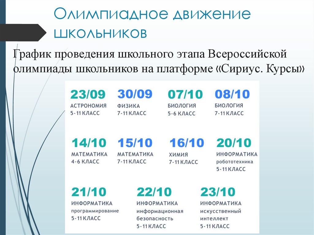 Олимпиадное движение школьников