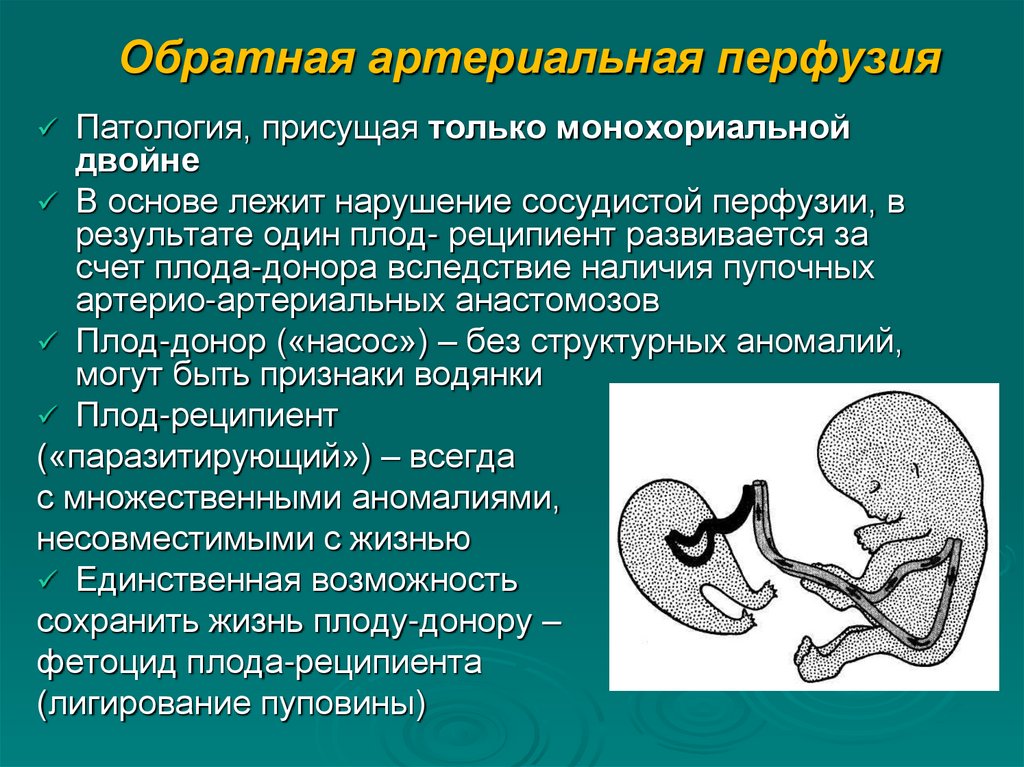 Обратная артериальная перфузия