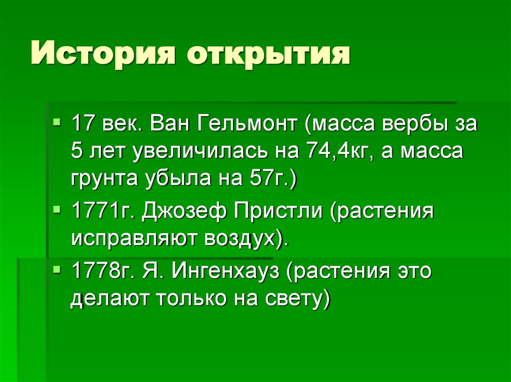 История открытия