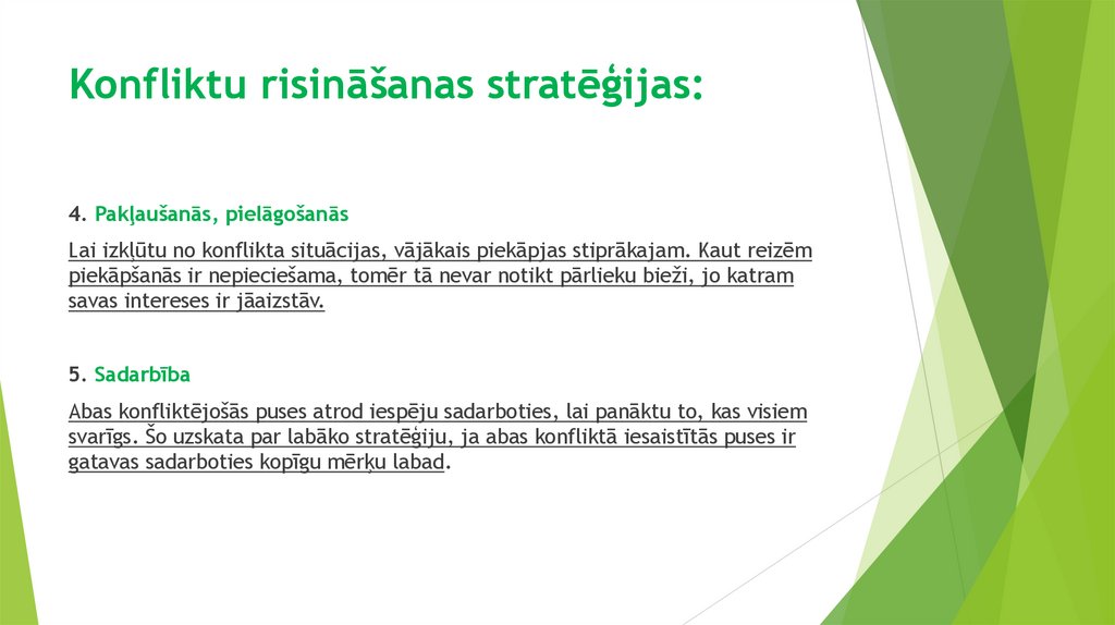 Konfliktu risināšanas stratēģijas: