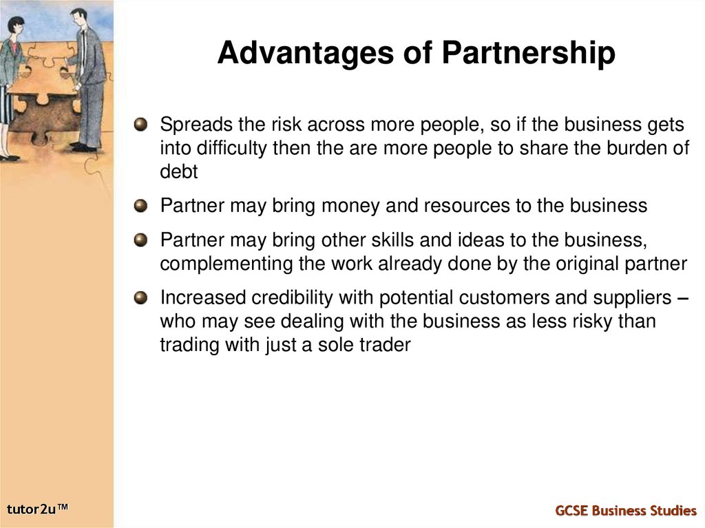 Advantages of Partnership