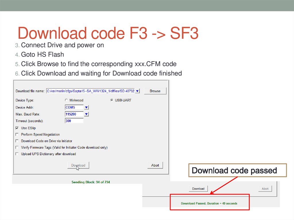 Download code F3 -> SF3