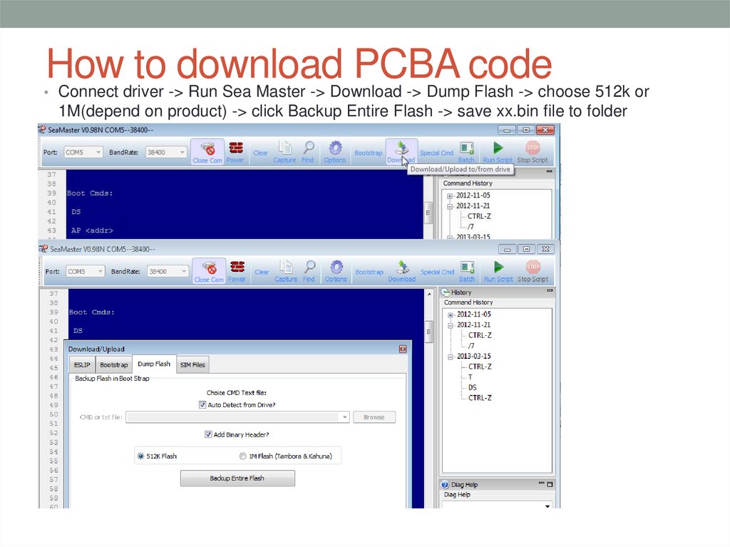 How to download PCBA code