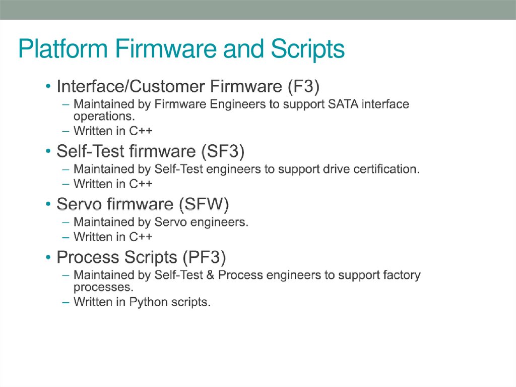 Platform Firmware and Scripts