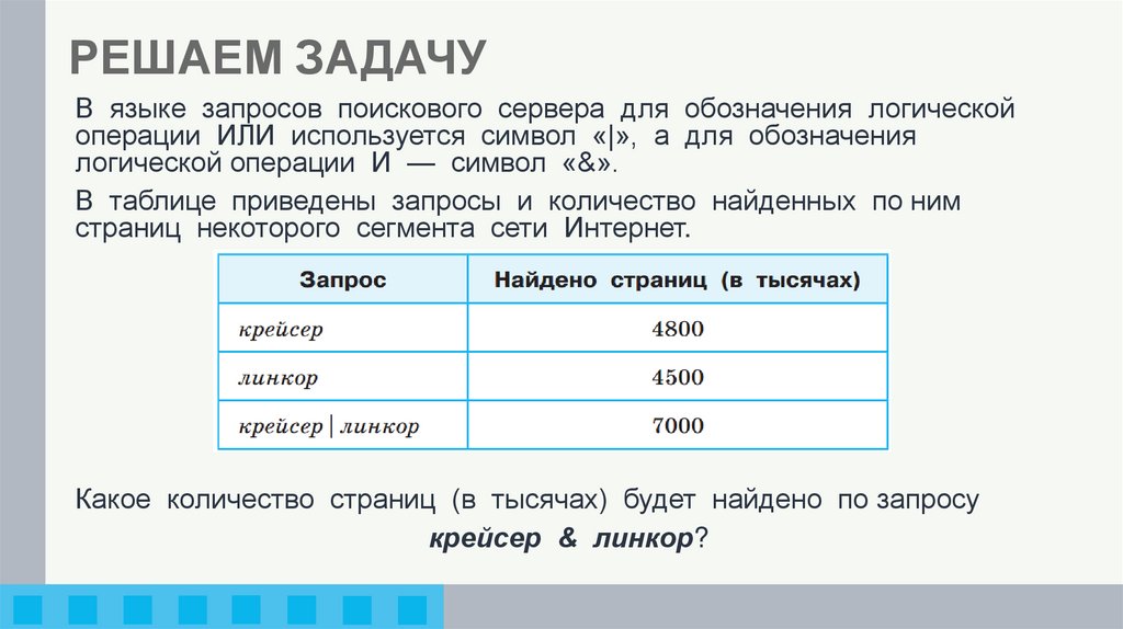 РЕШАЕМ ЗАДАЧУ