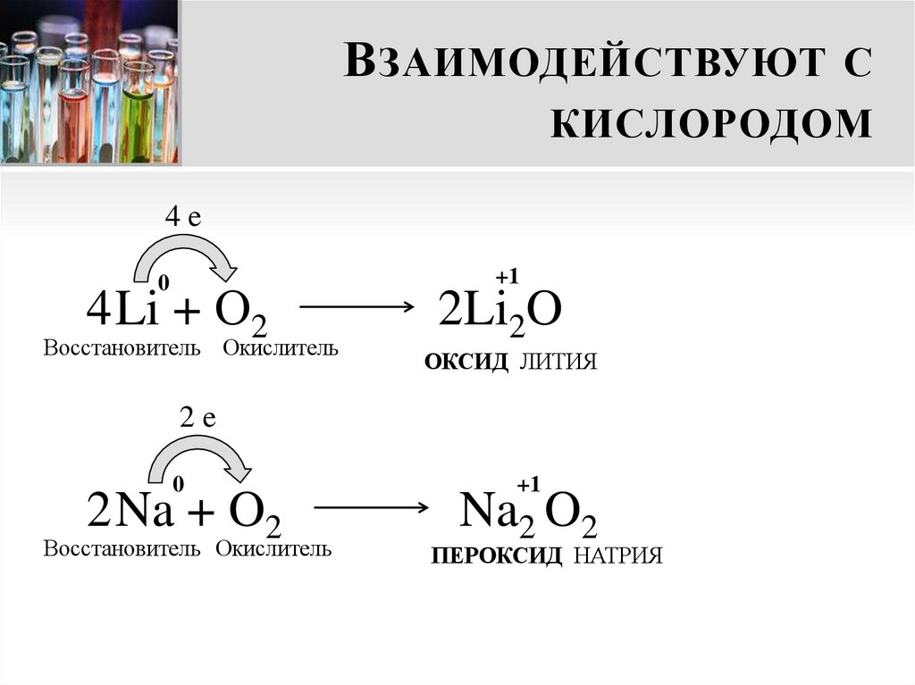 Взаимодействуют с кислородом
