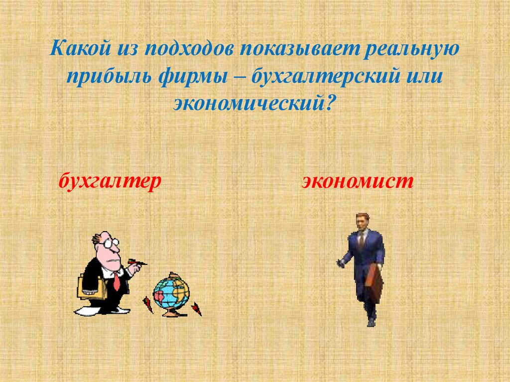 Какой из подходов показывает реальную прибыль фирмы – бухгалтерский или экономический?