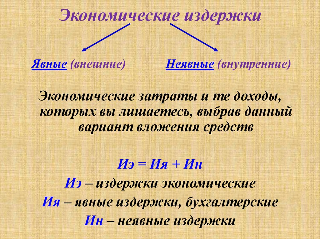 Экономические издержки