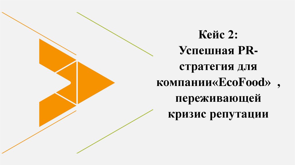 Кейс 2: Успешная PR-стратегия для компании«EcoFood» , переживающей кризис репутации