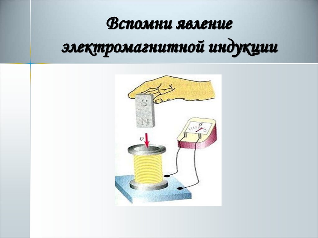 Вспомни явление электромагнитной индукции