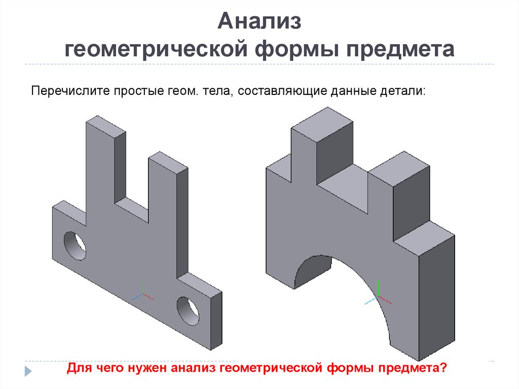Анализ геометрической формы предмета