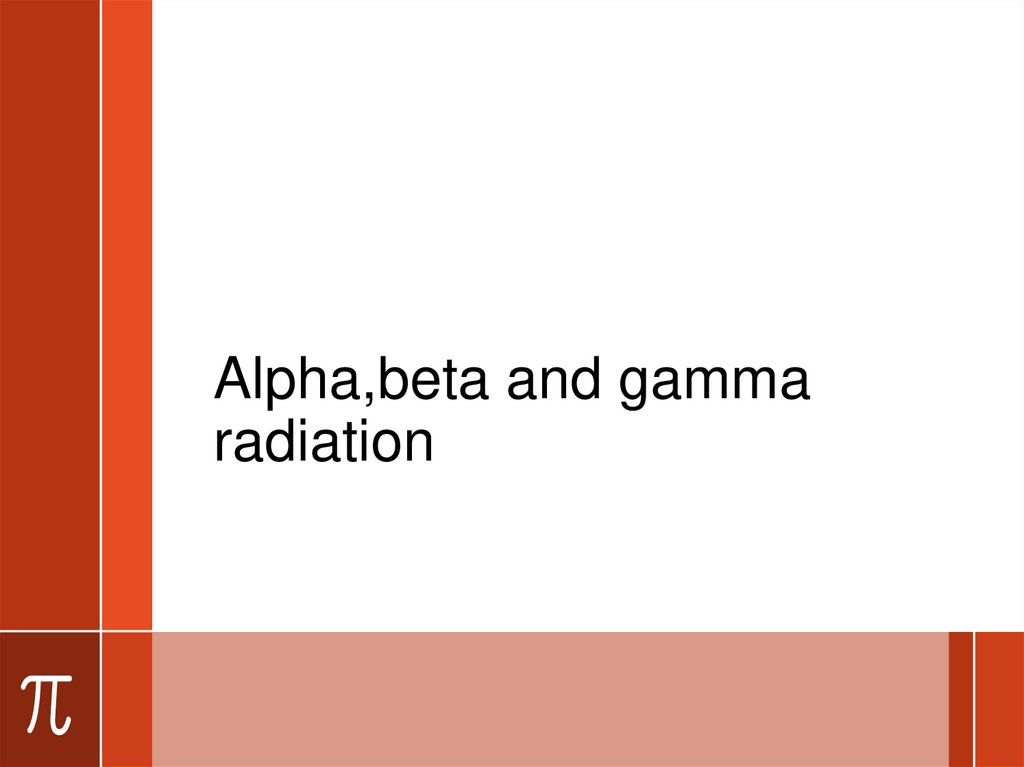 Alpha,beta and gamma radiation