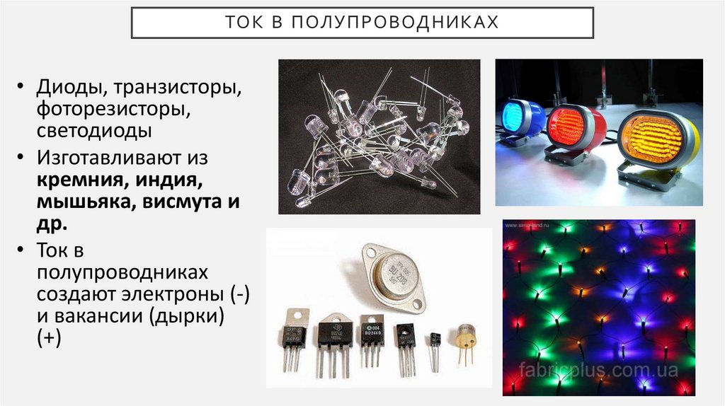 Ток в полупроводниках