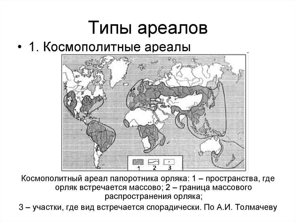 Типы ареалов