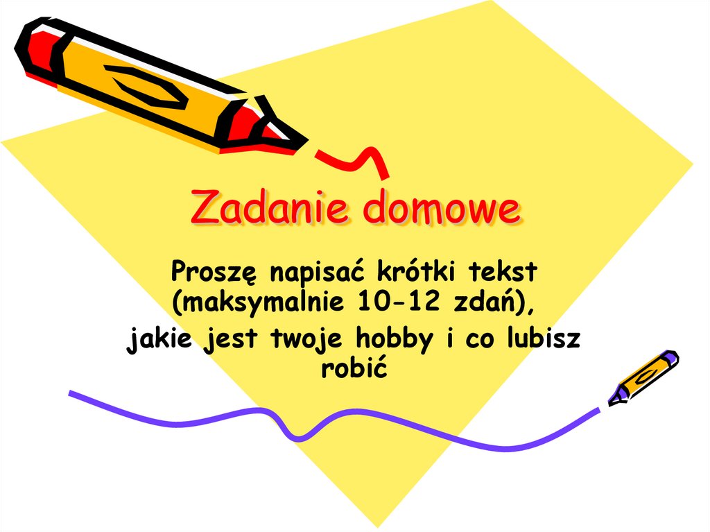Zadanie domowe